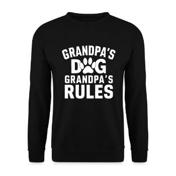 Cadeaux de grand-père chien - Sweat-shirt Unisexe - noir - Devant - Alina (178cm) & Michal (187cm)