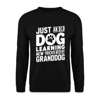Dog Grandpa Gifts - Unisex Sweatshirt - black - Front - Alina (178cm) & Michal (187cm)