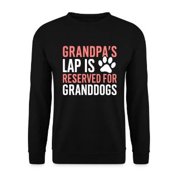 Cadeaux de grand-père chien - Sweat-shirt Unisexe - noir - Devant - Alina (178cm) & Michal (187cm)