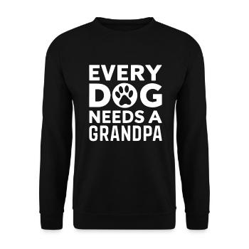 Cadeaux de grand-père chien - Sweat-shirt Unisexe - noir - Devant - Alina (178cm) & Michal (187cm)
