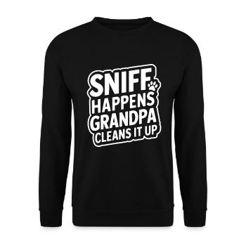 Dog Grandpa Gifts - Unisex Sweatshirt - black - Front - Alina (178cm) & Michal (187cm)