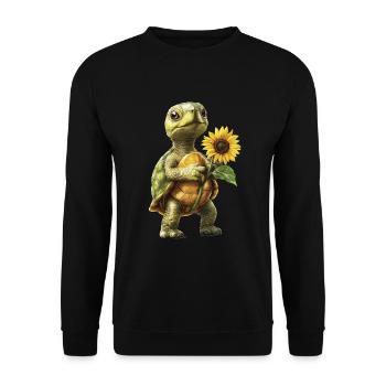 Huhn - Unisex Pullover - Schwarz - Vorne - Alina (178cm) & Michal (187cm)