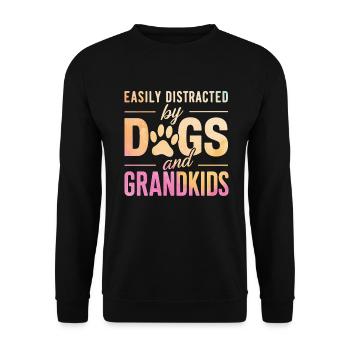 Cadeaux de grand-père chien - Sweat-shirt Unisexe - noir - Devant - Alina (178cm) & Michal (187cm)