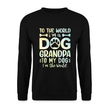 Cadeaux de grand-père chien - Sweat-shirt Unisexe - noir - Devant - Alina (178cm) & Michal (187cm)