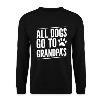 Dog Grandpa Gifts - Unisex Sweatshirt - black - Front - Alina (178cm) & Michal (187cm)