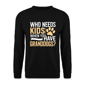 Cadeaux de grand-père chien - Sweat-shirt Unisexe - noir - Devant - Alina (178cm) & Michal (187cm)