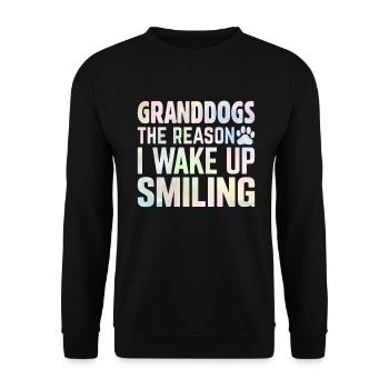 Dog Grandpa Gifts - Unisex Sweatshirt - black - Front - Alina (178cm) & Michal (187cm)