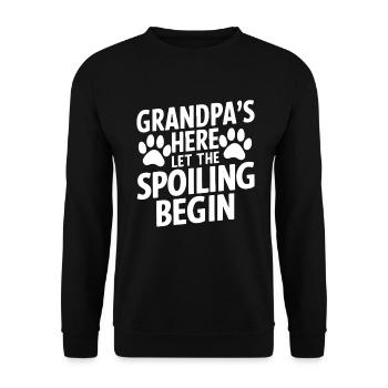 Dog Grandpa Gifts - Unisex Sweatshirt - black - Front - Alina (178cm) & Michal (187cm)