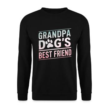 Dog Grandpa Gifts - Unisex Sweatshirt - black - Front - Alina (178cm) & Michal (187cm)