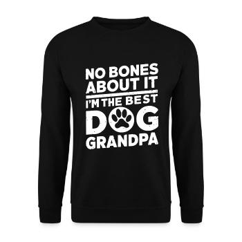 Cadeaux de grand-père chien - Sweat-shirt Unisexe - noir - Devant - Alina (178cm) & Michal (187cm)