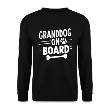 Cadeaux de grand-père chien - Sweat-shirt Unisexe - noir - Devant - Alina (178cm) & Michal (187cm)