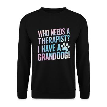 Cadeaux de grand-père chien - Sweat-shirt Unisexe - noir - Devant - Alina (178cm) & Michal (187cm)