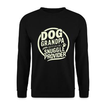Dog Grandpa Gifts - Unisex Sweatshirt - black - Front - Alina (178cm) & Michal (187cm)