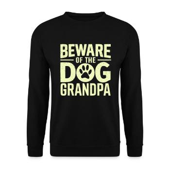 Cadeaux de grand-père chien - Sweat-shirt Unisexe - noir - Devant - Alina (178cm) & Michal (187cm)