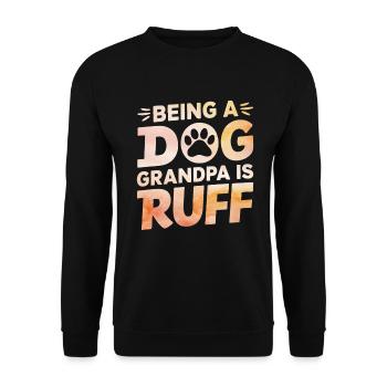 Dog Grandpa Gifts - Unisex Sweatshirt - black - Front - Alina (178cm) & Michal (187cm)