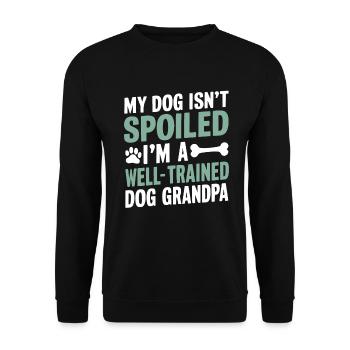 Cadeaux de grand-père chien - Sweat-shirt Unisexe - noir - Devant - Alina (178cm) & Michal (187cm)