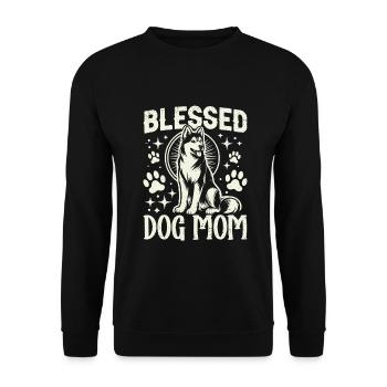 Dog Mom Gifts for Women - Unisex Pullover - Schwarz - Vorne - Alina (178cm) & Michal (187cm)