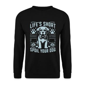 Dog Mom Gifts for Women - Unisex Pullover - Schwarz - Vorne - Alina (178cm) & Michal (187cm)