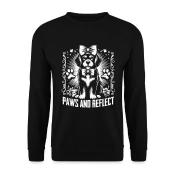 Dog Mom Gifts for Women - Unisex Pullover - Schwarz - Vorne - Alina (178cm) & Michal (187cm)