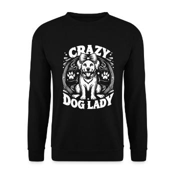 Dog Mom Gifts for Women - Unisex Pullover - Schwarz - Vorne - Alina (178cm) & Michal (187cm)