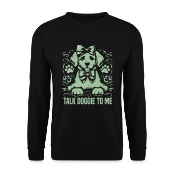 Dog Mom Gifts for Women - Unisex Pullover - Schwarz - Vorne - Alina (178cm) & Michal (187cm)