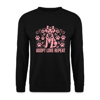 Dog Mom Gifts for Women - Unisex Pullover - Schwarz - Vorne - Alina (178cm) & Michal (187cm)