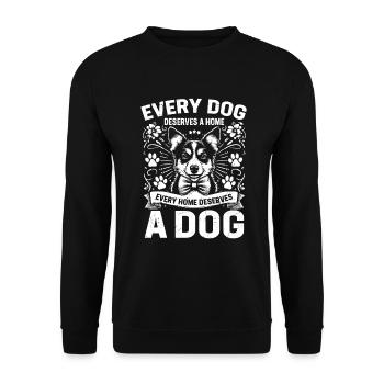 Dog Mom Gifts for Women - Unisex Pullover - Schwarz - Vorne - Alina (178cm) & Michal (187cm)