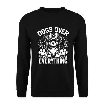 Dog Mom Gifts for Women - Unisex Pullover - Schwarz - Vorne - Alina (178cm) & Michal (187cm)
