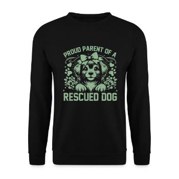 Dog Mom Gifts for Women - Unisex Pullover - Schwarz - Vorne - Alina (178cm) & Michal (187cm)