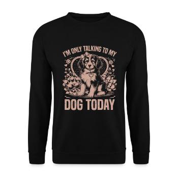 Dog Mom Gifts for Women - Unisex Pullover - Schwarz - Vorne - Alina (178cm) & Michal (187cm)
