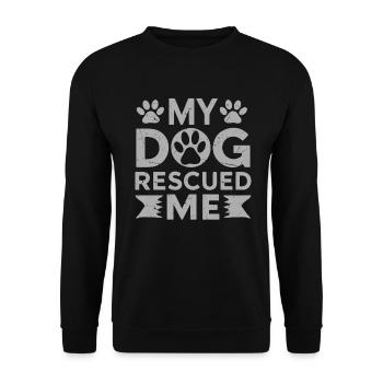 Dog Mom Gifts for Women - Unisex Pullover - Schwarz - Vorne - Alina (178cm) & Michal (187cm)