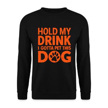 Dog Mom Gifts for Women - Unisex Pullover - Schwarz - Vorne - Alina (178cm) & Michal (187cm)