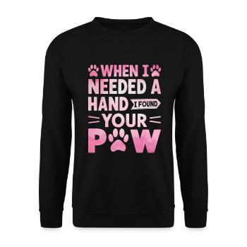 Dog Mom Gifts for Women - Unisex Pullover - Schwarz - Vorne - Alina (178cm) & Michal (187cm)