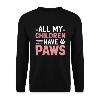 Dog Mom Gifts for Women - Unisex Pullover - Schwarz - Vorne - Alina (178cm) & Michal (187cm)