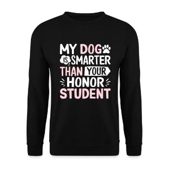 Dog Mom Gifts for Women - Unisex Pullover - Schwarz - Vorne - Alina (178cm) & Michal (187cm)