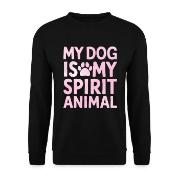 Dog Mom Gifts for Women - Unisex Pullover - Schwarz - Vorne - Alina (178cm) & Michal (187cm)