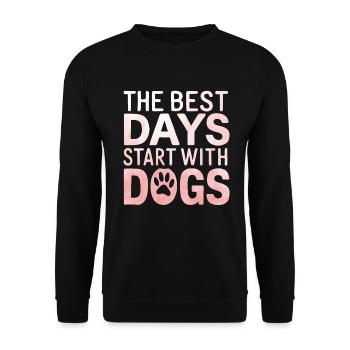 Dog Mom Gifts for Women - Unisex Pullover - Schwarz - Vorne - Alina (178cm) & Michal (187cm)
