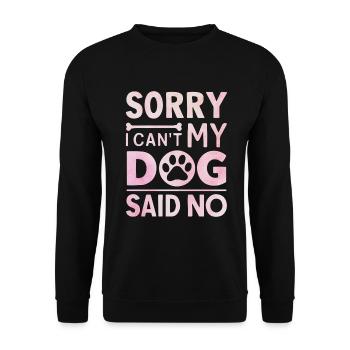 Dog Mom Gifts for Women - Unisex Pullover - Schwarz - Vorne - Alina (178cm) & Michal (187cm)