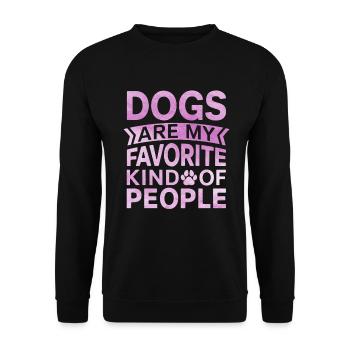 Dog Mom Gifts for Women - Unisex Pullover - Schwarz - Vorne - Alina (178cm) & Michal (187cm)