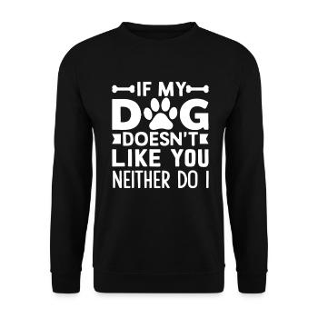 Dog Mom Gifts for Women - Unisex Pullover - Schwarz - Vorne - Alina (178cm) & Michal (187cm)