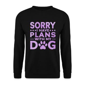 Dog Mom Gifts for Women - Unisex Pullover - Schwarz - Vorne - Alina (178cm) & Michal (187cm)