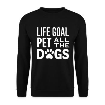 Dog Mom Gifts for Women - Unisex Pullover - Schwarz - Vorne - Alina (178cm) & Michal (187cm)