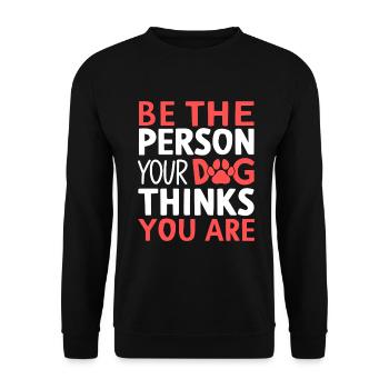 Dog Mom Gifts for Women - Unisex Pullover - Schwarz - Vorne - Alina (178cm) & Michal (187cm)