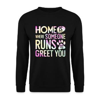 Dog Mom Gifts for Women - Unisex Pullover - Schwarz - Vorne - Alina (178cm) & Michal (187cm)
