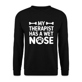 Dog Mom Gifts for Women - Unisex Pullover - Schwarz - Vorne - Alina (178cm) & Michal (187cm)