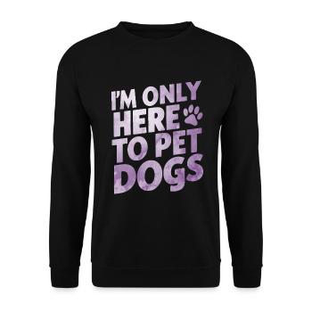 Dog Mom Gifts for Women - Unisex Pullover - Schwarz - Vorne - Alina (178cm) & Michal (187cm)
