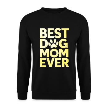 Dog Mom Gifts for Women - Unisex Pullover - Schwarz - Vorne - Alina (178cm) & Michal (187cm)