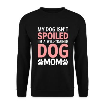 Dog Mom Gifts for Women - Unisex Pullover - Schwarz - Vorne - Alina (178cm) & Michal (187cm)