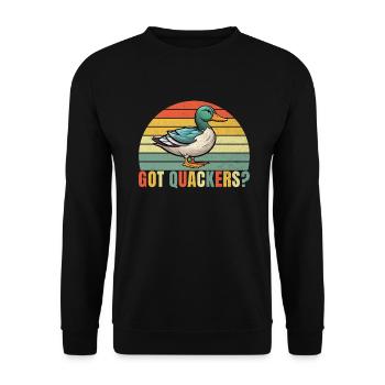 Cadeaux de canard pour les amateurs de canard - Sweat-shirt Unisexe - noir - Devant - Alina (178cm) & Michal (187cm)