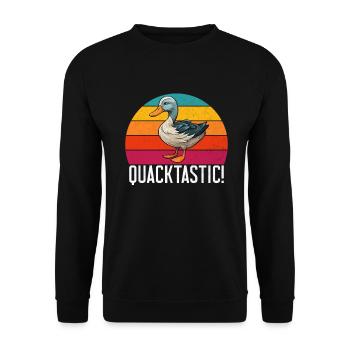 Cadeaux de canard pour les amateurs de canard - Sweat-shirt Unisexe - noir - Devant - Alina (178cm) & Michal (187cm)